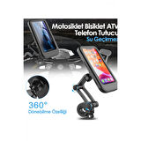 Gidon Bağlantılı Su Geçirmez Mıknatıslı Motorsiklet Telefon Tutucu