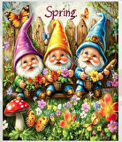 55 CM x 45 CM 3 SEVİMLİ CÜCE TASARIMLI TEZGAH ÜSTÜ BULAŞIK KURUTMA MATI BULAŞIKLIK KURUTMA ÖRTÜSÜ