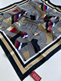 Pierre Cardin Dore - Siyah Geometrik Desen Tivil İpek Eşarp 8339438-911
