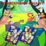 2 Set - 20 Parça Tox Vahşi Hayvanlar ve Evcil Hayvanlar Parmak Kukla T77-1 T78-1