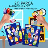 2 Set - 20 Parça Tox Meslekler ve Aile Üyeleri 20 Parça Parmak Kukla T75-1 T76-1