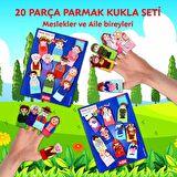 2 Set - 20 Parça Tox Meslekler ve Aile Üyeleri 20 Parça Parmak Kukla T75-2 T76-2