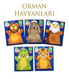 5 Parça Tox Orman Hayvanları Keçe El Kukla Set , Eğitici Oyuncak