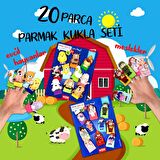 2 Set - 20 Parça Tox Evcil Hayvanlar ve Meslekler Parmak Kukla T77-1 T76-2