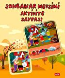 4 Set - 50 Parça Tox Dört Mevsim Keçe Cırtlı Aktivite Sayfası - Çocuk Etkinlik , Eğitici Oyuncak