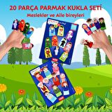 2 Set - 20 Parça Tox Aile Üyeleri ve Meslekler 20 Parça Parmak Kukla T75-2 T76-1