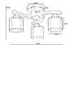 WESTON 3 LÜ NATUREL ÇİFT CAMLI PLOFONYER AVİZE