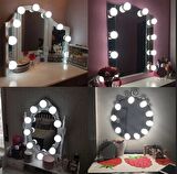 SGE TEKNOLOJİ10 LED AMPUL AYARLANABİLİR MAKYAJ AYNA IŞIĞI
