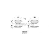 Fiat On Fren Balatası Fiat Bravo II Fiorıno Panda Stilo 05> Citroën Nemo 10> Peugeot Bipper 10> - Braxıs Ab0012