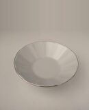 Acem 10 cm Çay Tabağı 6 lı Dekorsuz Platin Yaldız