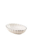 Kütahya Porselen Bone Luz Form 2 Parça 15 Cm Oval Kase Platin File