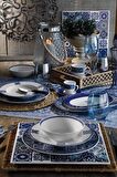 24 Parça 6 Kişilik Modern Yuvarlak Porselen Yemek Takımı