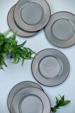 Kütahya Porselen Adler 6 Parça 21 Cm Pasta Takımı Mavi