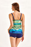 Argento  Büyük Beden Şortlu Tankini 0063-2055-1 