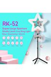 rofessional Led Çekim Yıldızlı Rgb Makyaj Portre Selfie Işığı Telefon Tutuculu Tripod 20" Heart rk52