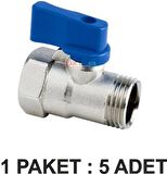 MİNİ KÜRESEL VANA 3/4’’ PAKET 5 LU