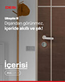 DESi Utopic R Siyah Akıllı Kilit Telefondan Kontrol - Her Kapıya Deliksiz Montaj İmkanı