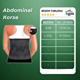 Abdominal Korse Siyah- S-M -Renk Yüksek Kalite Doğum Sonrası Korse Toparlayıcı Abdominal Korse