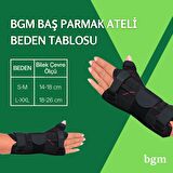 Baş Parmak Ateli -S/M SOL- Destekli El Bilek Splinti Yüksek Kalite Tespit Ateli