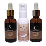 For You Gold Kırışıklık Karşıtı Kolajen 30 Yaş + Gece-Gündüz Yüz ve Boyun Serumu 50 ml Bakım Seti 
