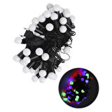 Led Işık 5m Minik Toplar Dekoratif 40 Ledli Dolama RGB Led Aydınlatma 