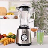 Karaca 1,5 Litre Geniş Hazneli İnox Buz Kırma Fonksiyonlu 1000W Cam Hazneli Smoothie Blender