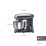 Karaca Multichef Kıyma Çekme /Sucuk-Sosis/İçli Köfte Aparatlı Hamur Yoğurma Makinesi Antrasit 1900W 5,5L