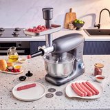 Karaca Multichef Kıyma Çekme /Sucuk-Sosis/İçli Köfte Aparatlı Hamur Yoğurma Makinesi Antrasit 1900W 5,5L