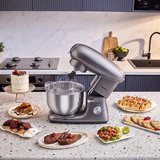 Karaca Multichef Kıyma Çekme /Sucuk-Sosis/İçli Köfte Aparatlı Hamur Yoğurma Makinesi Antrasit 1900W 5,5L
