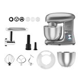 Karaca Multichef Kıyma Çekme /Sucuk-Sosis/İçli Köfte Aparatlı Hamur Yoğurma Makinesi Antrasit 1900W 5,5L