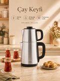 Karaca Çelik Çay Makinesi Elektrikli Paslanmaz Çaycı 1.8 Litre Alt Hazneli Su Isıtıcı Kettle