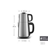 Karaca Tea Break 2 in 1 Su Isıtıcı Çelik Çay Makinesi Inox Siyah