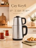 Karaca Çelik Elektrikli Çaycı Çaycı 1.8 Litre Geniş Hazneli Kettle Gizli Rezistanslı