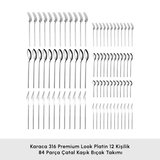 Karaca Red Carpet Collection 316 Premium Look Platin 12 Kişilik 84 Parça Çatal Kaşık Bıçak Takımı