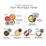 Karaca Mastermaid Power Multifunctional 10 in 1 Mutfak Robotu Gri