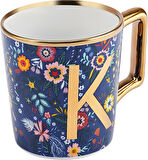 Karaca Flower K Harfli Kupa 350 ml