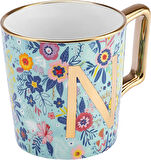 Karaca Flower N Harfli Kupa 350 Ml