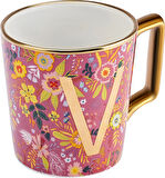 Karaca Flower V Harfli Kupa 350 ml