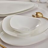 Karaca Fine Pearl Tristan 62 Parça 12 Kişilik Yemek Takımı Gold