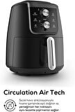 (OUTLET) Karaca Air Pro Cook Manuel XL Airfryer 4 lt Yağsız Siyah Fritöz