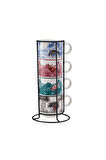 Karaca Jungle 4'lü Standlı Çay Fincanı Seti 4x160 Ml