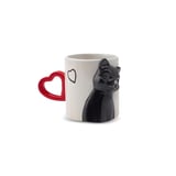 Karaca Love Cat Kalpli 2'li Kupa 310 ml