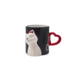 Karaca Love Cat Kalpli 2'li Kupa 310 ml