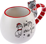 Karaca New Year Yılbaşı Cat Kupa 450 ml