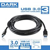 Dark DK-CB-USB3EXTL300 3 Mt USB 3.0 to USB 3.0 Erkek-Dişi USB 3.0 Uzatma Kablosu