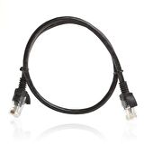 Tx TX-CB-NT5U50B 0,50 Mt CAT5E Cca Solid UTP Siyah Patch Cord Kab