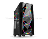 Dark Diamond Pro 600 W 4 Fanlı Siyah ATX Oyuncu Bilgisayar Kasası
