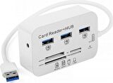 Tx TXACUCR340 3 port USB 3.0 Hub ve Çoklu Kart Okuyucu
