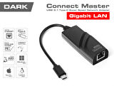 Dark DK-AC-U31XGLAN USB 3.1 Type C to 10/100/1000 Gigabit Lan Ethernet Dönüştürücü