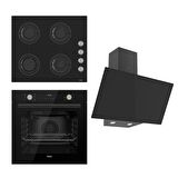 Ferre FLOWART  Serisi Siyah Set (CS205 + QMS63CS +D077 )